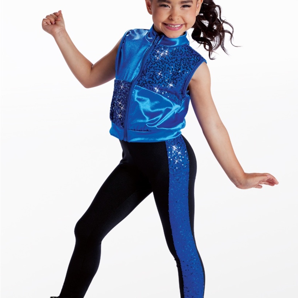 MC Weissman Showtime Kicks
14972 Sparkling Blue and Black Dance Costume